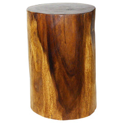 Wood Stump Stool or Stand 11-14 in DIA x 18 in H Walnut Oil