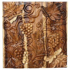 Wood Wall Panel Grapes 3D 30 x 30 in H Clear