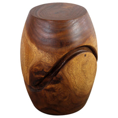 Wood Barrel Puzzle stand 14Dx18 in H (10 in Flats) Walnut Oil