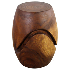 Wood Barrel Puzzle stand 14Dx18 in H (10 in Flats) Walnut Oil