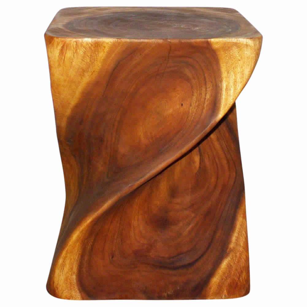 Haussmann® Wood Big Twist Coffee Table 16 in SQ x 20 in High Oak Oil - Haussmann Inc