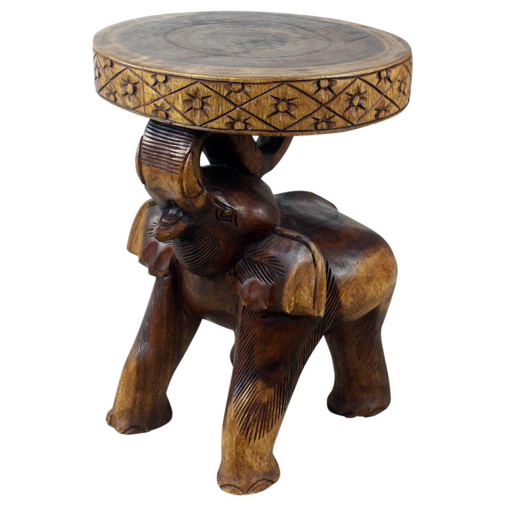 Haussmann® Wood Chang End Table 15 D x 20 inch High Walnut Oil - Haussmann Inc