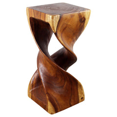 Haussmann® Wood Double Twist Stool Table 14 in SQ x 30 in H Walnut Oil - Haussmann Inc