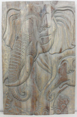 Haussmann® Elephant Gentle Giant Mother 24 x 36 in H Agate Grey Oil - Haussmann Inc