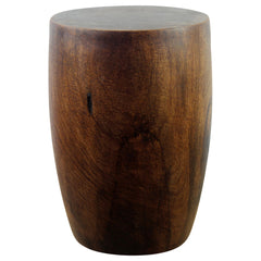 Mango Wood Merlot End table 15 in D x 20 in High Mocha Oil