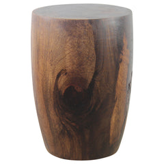 Mango Wood Merlot End table 15 in D x 20 in High Mocha Oil