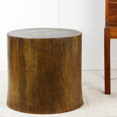 Wood Mango Stump 20 in D x 18 inch High Antique Oak Oil
