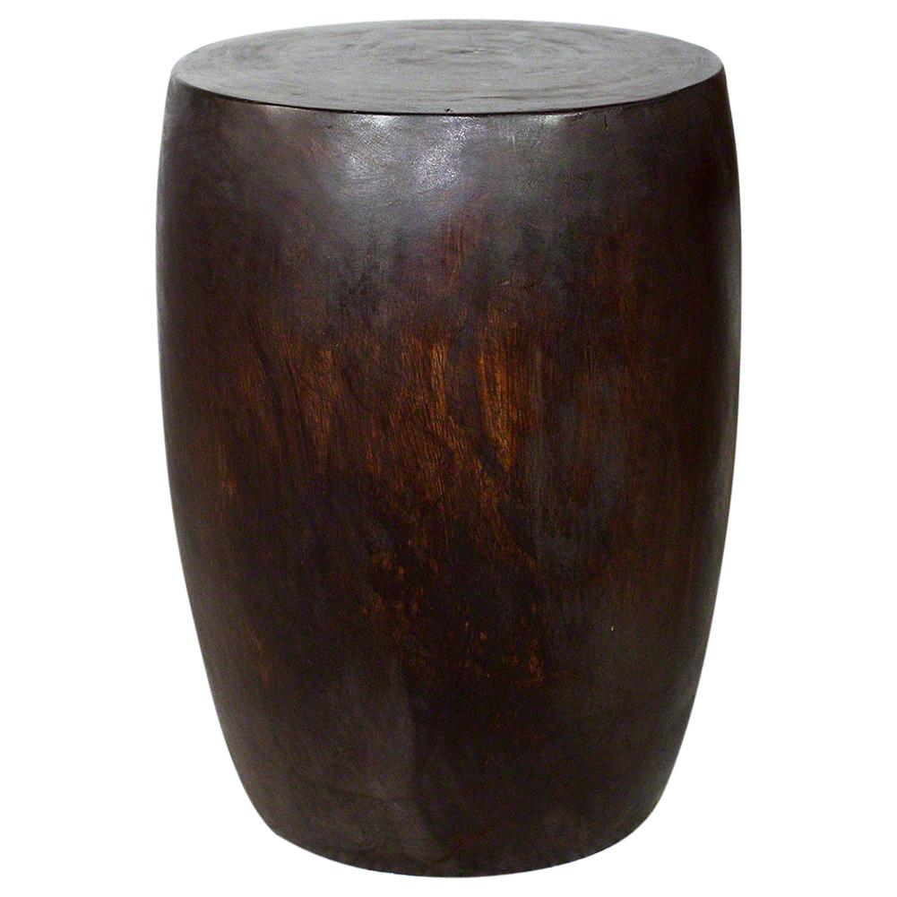Wood Merlot End Table 15 D x 20 inch High Dark Walnut Oil