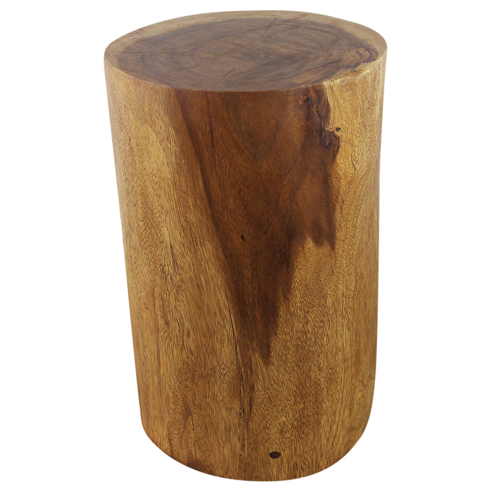 Wood Stump Stool or Stand 11-14 in DIA x 22 in H Walnut Oil