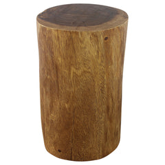 Wood Stump Stool or Stand 11-14 in DIA x 22 in H Walnut Oil