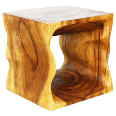 Haussmann® Wood Natural Cube End Sofa Table 16 in x 16 in H Oak Oil - Haussmann Inc