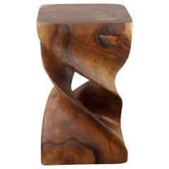 Haussmann® Wood Rectangular Double Twist 12 x 14 in x 23 in H Walnut Oil