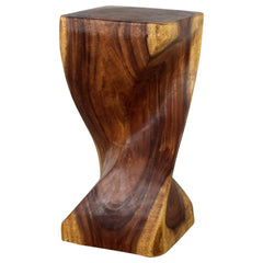 Haussmann® Single Twist Stool Table 12 in SQ x 24 in H Walnut Oil - Haussmann Inc