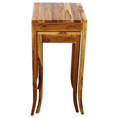 Teak Curved Table Set 1330-1634 Oak Oil