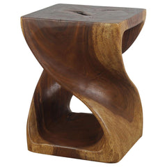 Haussmann® Original Wood Twist Stool 14 X 14 X 20 In High Walnut Oil - Haussmann Inc