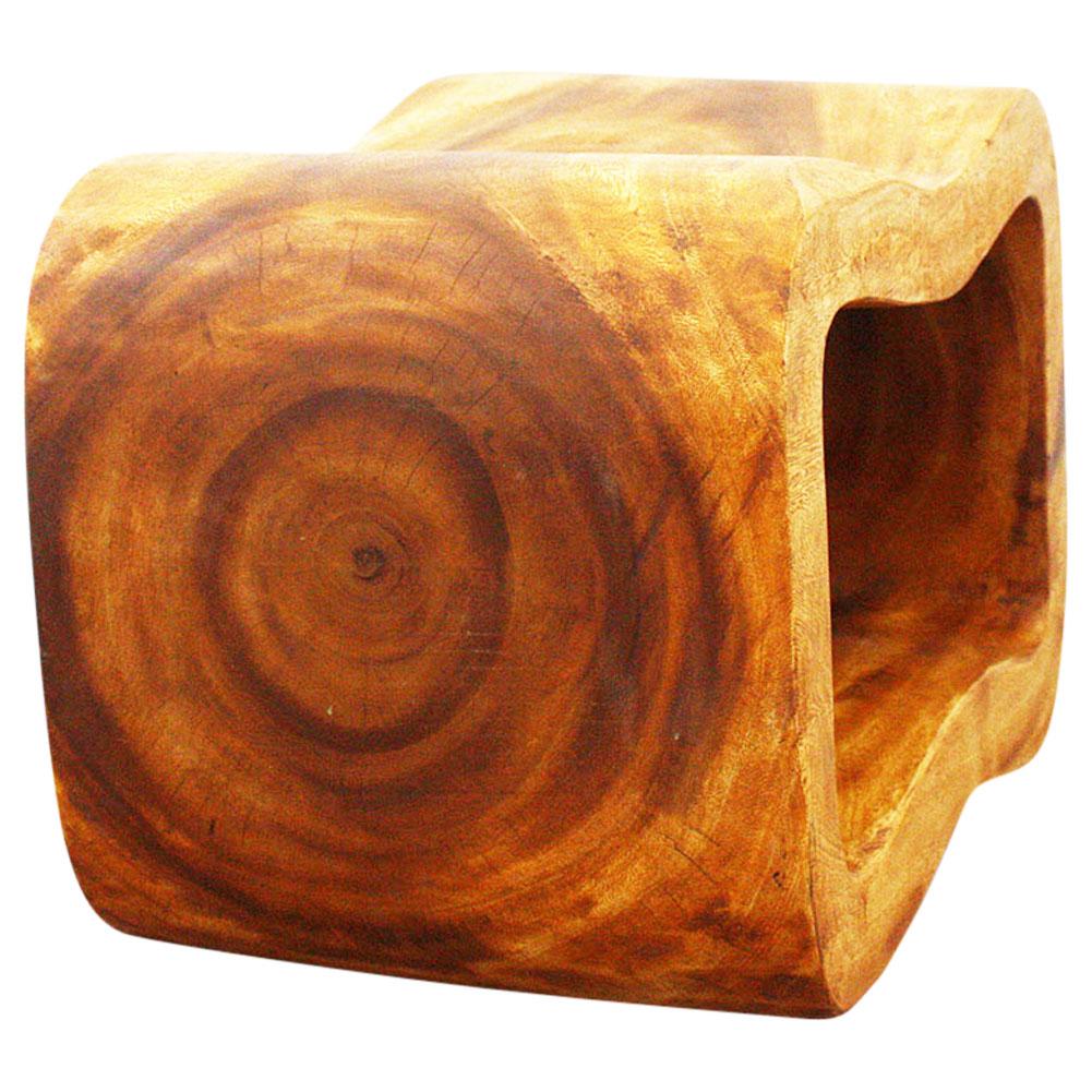 Wood Wave Bench 24 in x 13.5 x 15 inch High Oak Oil
