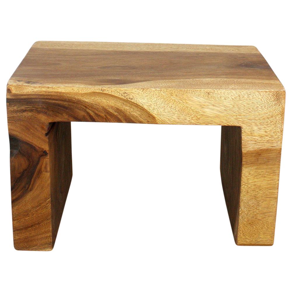 Wood Waterfall Table 24 Long x 16 Wide x 16 High Walnut Oil