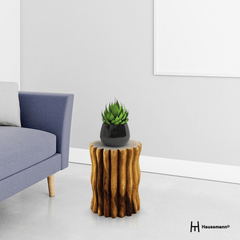 Haussmann® Wood Stump End Table Mangrove Root 15 in Dx 20 in H Oak Oil - Haussmann Inc